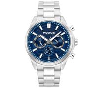 Police Orologio da uomo Cronografo analogico Acciaio inox Blu/Argento 42 mm