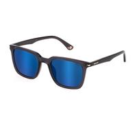 Police Sunglasses Spll80 Shiny Transparent Dark Grey 54/21/145 Uomo Occhiali