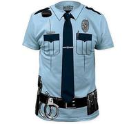 Police Ufficiale Cop Johnny Law Grafico Primo Responder Costume Uniforme Camicia