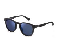 Police Uomo SPLF60 BEYOND LITE 1 U28P Occhiali da sole Iniettato Nero Fumo Pantos Polarizzata Specchiato