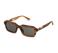 Police Uomo SPLL14 ORIGINS 57 09R4 Occhiali da sole Acetato Marrone Fumo Squadrata Normale