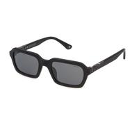 Police Uomo SPLL14 ORIGINS 57 703X Occhiali da sole Acetato Nero Fumo Squadrata Normale Specchiato