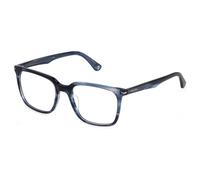 Police Uomo VPLG73 09N4 Montature da vista Acetato Blu Squadrata