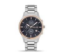 POLICE Vault Quadrante blu Bracciale in acciaio inossidabile argento Orologio cronografo da uomo, 44mm