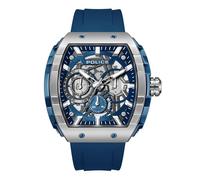 Police Orologio Flash con cinturino in silicone blu PEWGQ0063002