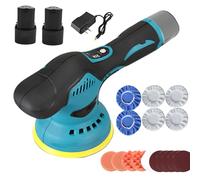 Policter Tampone di Auto a Corda, Lucidatori di Auto e Buffer Kit 8 Velocità Variabili a 6000 Giri / Min con 2 Pcs 12V 2000 Mah per Dettagli Auto, Barca, Muro, Pavimento, Fai