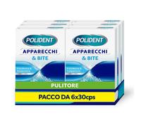 Polident Apparecchi & Bite, Pulitore per Protesi Dentale, Allineatori, Paradenti
