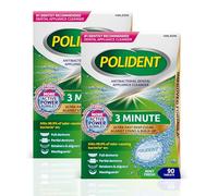 Polident Pastiglie detergenti antibatteriche per apparecchi dentali, 3 minuti, 90 pezzi (confezione da 2)