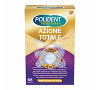 Polident Power Max Azione Totale - Pulitore antibatterico per la protesi dentale, 66 compresse