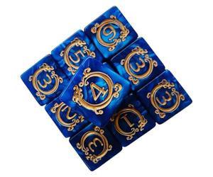 Poliedrici Set Da 10 Pezzi A Facce Con Motivo Drago Per Giochi Di Ruolo