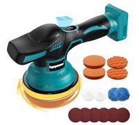 Poliermaschine per auto per batteria Makita 18 V LXT, lucidatrice eccentrica da 150 mm con 8 velocità, set di lucidatura da 27 pezzi per la dettagliatura e la cura della vernice dell'auto, levigatrice