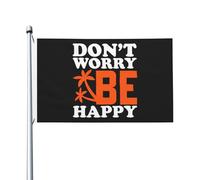 Poliestere Bandiera Da Cortile 90X150Cm Don'T Worry Be Happy Bandierine Resistente Ai Raggi Uv Bandieraes Dell'Individualità Per Camion, Barca, La Fattoria All'Aperto
