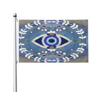 Poliestere Bandiera Da Cortile 90X150Cm Greek Mati Matiasma Evil Eye Turkish Mandala Bandieras Da Giardino All'Aperto Bandieraes Dell'Individualità Per Feste, Barca, Cortile