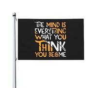 Poliestere Bandiera Da Cortile 90X150Cm The Mind Is Everything What You Think You Become Bandieras Pirati Resistente Ai Raggi Uv Bandierine Per Decorazione Domestica, Camion, Feste