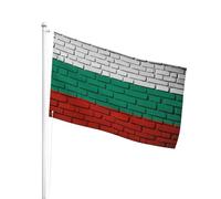 Poliestere Bandiera Da Dell'Individualità 90X150Cm Bulgarian On Wall Bandiera Da Pirati Colore Vivido Bandiera Da Giardino Per Decorazione Domestica, Cortile, Giardino