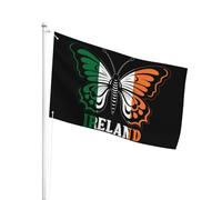 Poliestere Bandiera Da Dell'Individualità 90X150Cm Butterfly Irelands Bandiera Da Giardino Resistente Ai Raggi Uv Bandiera Da Cortile Per Cortile, Giardino, Feste