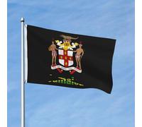 Poliestere Bandiera Pirati National Emblem Jamaica Jamaican Bandiera Da Giardino Resistente Ai Raggi Uv Bandiera Della Casa Per Decorazione Domestica, La Fattoria All'Aperto, Feste, 3X5 Ft