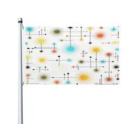 Poliestere Bandieraes Dell'Individualità 90X150Cm Vintage Modern Mid Century Lines Geometric Star Bandierine Piccola Bandieras Pirati Per La Fattoria All'Aperto, Feste, Giardino