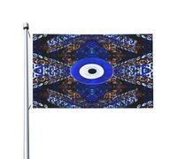 Poliestere Bandieras Pirati 90X150Cm Vintage Greek Evil Eye Turkish Bandieras Da Giardino Resistente Ai Raggi Uv Bandiera Personalizzata Per Camion, Barca, La Fattoria All'Aperto