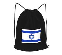 Poliestere Borsa Coulisse Flag of Israel, Stampa Sacca Sportiva Palestra, Leggero Zainetto, per Uomo Donna 36X42cm