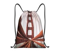 Poliestere Coulisse Borsa da Palestra Ropes on The Golden Gate Bridge, Stampa Borsa Palestra Scuola, Leggero Zainetti, per Uomo Adulto 36X42cm