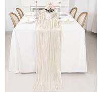 Poliestere Formaggio Panno Table Runner 300cm 400cm Matrimonio Tavolo Festa Deco