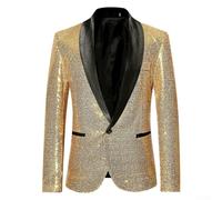 Poliestere Sparkle per blazer per gli uomini Nightclub Wear Poliestere | Ideale per cantanti, DJ, host ed emcee che hanno bisogno di un look audace per esibizioni e eventi dal vivo