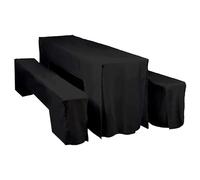 Poliestere Table Cloth and Bench Cover Set Nozze Cerimonia Giardino Patio Decoro
