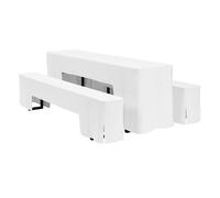 Poliestere Table Cloth and Bench Cover Set Nozze Cerimonia Giardino Patio Decoro