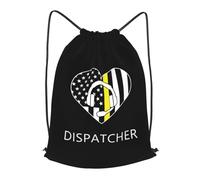 Poliestere Zaino Coulisse 911 Dispatcher Heart, Fashion Sacca Sportiva, Leggero Zainetto, per Uomo Donna 36X42cm