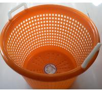 Polietilene Arancione Pesci Gamberetti Cestino Top Diametro 19 " Fondo 14.5 "