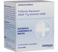 POLIFARMA BENESSERE Srl Glicerolo Benessere microclisma con camomilla e malva, 6pz
