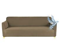 Poligino Copridivano 3 Posti con Braccioli | Copri Divano Impermeabile | Elasticizzato | AntiGraffio Gatto | Universale | Copridivano Indispensabile per Animali Domestici (3 Posti, Tortora)