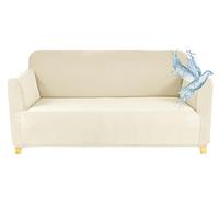 Poligino Copridivano a 2 posti, copridivano impermeabile estensibile, protege divani con braccioli, colore: avorio