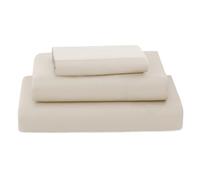 Poligino Lenzuola Matrimoniali 180 - Completo Lenzuola 4 Pezzi in Microfibre - Lenzuolo con Angoli - Lenzuola Sopra - 2 Federa 50x80 - Lenzuola Matrimoniali 180x190/200cm Beige