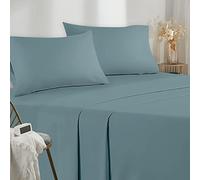 Poligino Lenzuola Una Piazza e Mezza 135x190/200cm - Completo Lenzuola 4 Pezzi in Microfibre - Lenzuolo con Angoli - Lenzuola Sopra - 2 Federa 50x80 - Verde