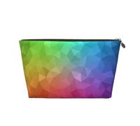 Poligonale multicolore composta da triangoli arcobaleno, Borsa per il trucco Borsa per cosmetici Borsa da toilette da viaggio portatile Borsa da toilette