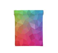 Poligonale multicolore composta da triangoli arcobaleno, Spremere il portafoglio superiore da donna Borsa portaoggetti Piccola portamonete Portamonete