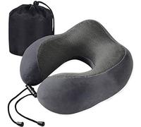 Poligono Cuscino da viaggio in Morbido,Cuscino Collo in Memory Foam Portatile, Compatto e Leggero per il Viaggio,Cuscino Aereo Morbido e Confortevole, Grigio scuro