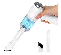 Mini Aspirapolvere per Auto Senza Filo Ricaricabile con USB, Aspirabriciole Portatile, (Potente 120W, 6000Pa, 7.4V),Bianco