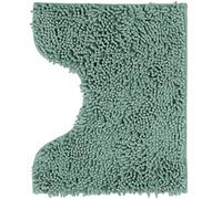Poligono Tappeto Bagno Microfibra, Tappeto Pelo,Tappetini per Water Forma U 40X50 cm, Morbido, Antiscivolo,VERDE ACQUA