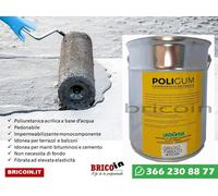 POLIGUM GRIGIO FIBRATO da lt 5 - guaina liquida poliuretanica acrilica fibrata p