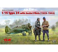 Polikarpov I-16 type 24 with Soviet Pilots 1939-1942 1:32 ICM32007 - icm modelli