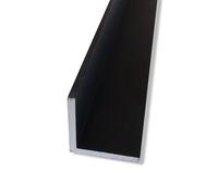 POLIMARK GROUP Profili a L in alluminio anodizzato con lati uguali mm. 15x15x2 Lunghezza 2 metri - Color Nero resistente e versatile per progetti creativi fai da te e artigianato