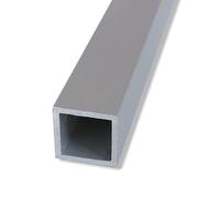 POLIMARK GROUP Profili quadrati estrusi in alluminio anodizzato mm. 20x2 Lunghezza 2 metri - Color Argento resistente e versatile per progetti creativi fai da te e artigianato
