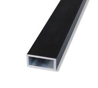 POLIMARK GROUP Profili rettangolari estrusi in alluminio anodizzato mm. 20x10x1,5 Lunghezza 2 metri - Color Nero resistente e versatile per progetti creativi fai da te e artigianato