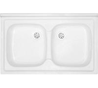 Polimat lavello acrilico 80x50 cm bianco 00586