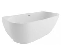 Polimat Risa vasca da bagno a parete 160x80 cm ovale bianco 00477