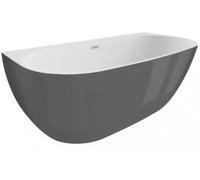 Polimat Risa vasca da bagno a parete 160x80 cm ovale bicolore 00482