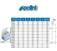 Polini 342.0129 Kit 10 Spillo Conico PWK differenti misure
